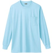 50384-209-LL [50384 長袖Tシャツ（胸ポケット付き） サックス LL]