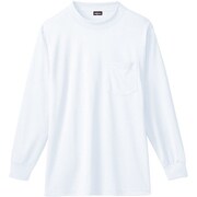 50388-00-3L [50388 長袖ローネックシャツ（胸ポケット付き） ホワイト 3L]