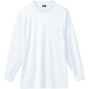 50388-00-L [50388 長袖ローネックシャツ（胸ポケット付き） ホワイト L]
