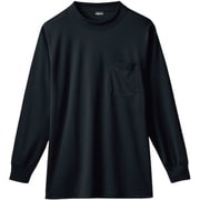 50388-04-3L [50388 長袖ローネックシャツ（胸ポケット付き） ブラック 3L]