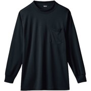 50388-04-LL [50388 長袖ローネックシャツ（胸ポケット付き） ブラック LL]