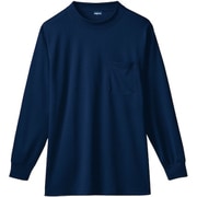 50388-1-L [50388 長袖ローネックシャツ（胸ポケット付き） ネイビー L]