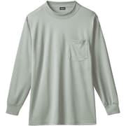 50388-22-L [50388 長袖ローネックシャツ（胸ポケット付き） シルバーグレー L]