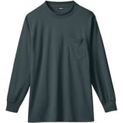 50388-23-3L [50388 長袖ローネックシャツ（胸ポケット付き） チャコールグレー 3L]