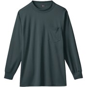 50388-23-LL [50388 長袖ローネックシャツ（胸ポケット付き） チャコールグレー LL]