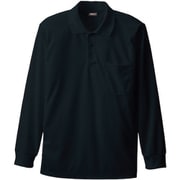 50390-04-L [50390 長袖ポロシャツ（胸ポケット付き） ブラック L]