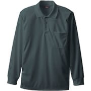 50390-23-L [50390 長袖ポロシャツ（胸ポケット付き） チャコールグレー L]