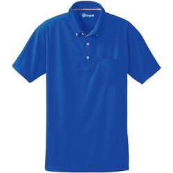 50391-203-L [50391 半袖ボタンダウンポロシャツ（胸ポケット付き） ロイヤルブルー L]