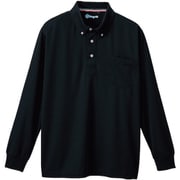 50394-04-L [50394 長袖ボタンダウンポロシャツ（胸ポケット付き） ブラック L]