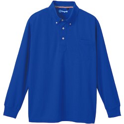 50394-203-SS [50394 長袖ボタンダウンポロシャツ（胸ポケット付き） ロイヤルブルー SS]