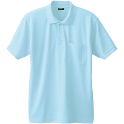 50397-209-M [50397 半袖ポロシャツ（胸ポケット付き） サックス M]