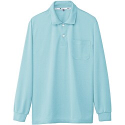 50540-209-M [50540 長袖ポロシャツ（胸ポケット付き） サックス M]