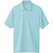 50547-209-M [50547 半袖ポロシャツ（胸ポケット付き） サックス M]