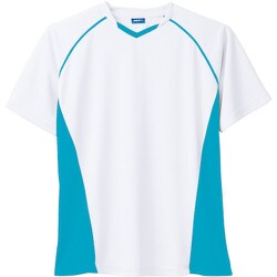 50403-401-3L [50403 半袖Tシャツ ホワイト/ターコイズ 3L]