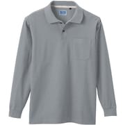 50590-26-L [50590 長袖ポロシャツ（胸ポケット付き） 杢グレー L]