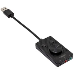 USBオーディオ変換ケーブル 4極ヘッドセット＋3極ヘッドフォン＋マイク用 AVC-11