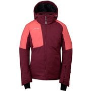 アシンメトリーバイカラージャケット Asymmetry Bicolor Jacket ESW24OT63 DEEP RED Mサイズ [スキーウェア ジャケット レディース]