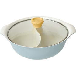 ファーブ IH対応二色鍋 26cm ブルーグレー K-10771BG
