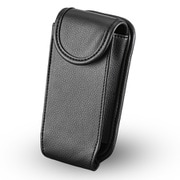 WA127 [車内用品 サングラスホルダー スマート サングラスケース メガネケース タテ型 サンバイザー取り付け 保護 収納 傷とホコリが付きにくい レザー調 ブラック マグネットボタン]