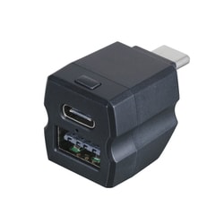 F351 [車内用品 USBハブ レインボーイルミ2USBコネクタ CtoC+A USB-C＆USB-A 拡張 充電器 2台同時充電 最大5V/3A LEDライト付き 調光機能]