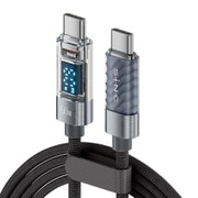 D628 [USBケーブル USB-C＆USB-C ハイパーUSBケーブルCtoC PD60W対応 電力表示ディスプレイ搭載 充電状況がわかる ケーブル長1.0m 優れた耐久性 iPhone 15シリーズ対応]