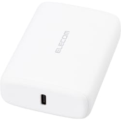 モバイルバッテリー 10000mAh PD対応 20W 入出力（USB Type-C×2） PSE適合 C-Cケーブル付属 ホワイト DE-C47L-10000WH