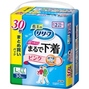 リリーフ パンツタイプ まるで下着 2回分 ピンク L 30枚 [大人用おむつ]