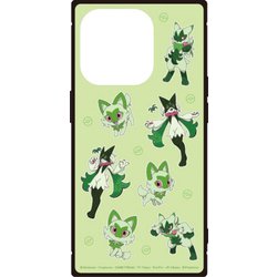 POKE-895A [iPhone 15 Pro用スクエアガラスケース ポケットモンスター グリーン]