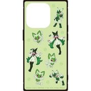 POKE-895A [iPhone 15 Pro用スクエアガラスケース ポケットモンスター グリーン]