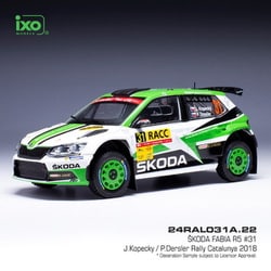 24RAL031A 1/24 シュコダ ファビア R5 2018年 カタルーニャラリー #31 J.Kopecky/P.Dersler [ダイキャストミニカー]
