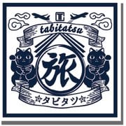 LTT004-01 [タビタツ ステッカー 紺 ネイビー スーツケース 目印 日本 JAPAN 和柄]