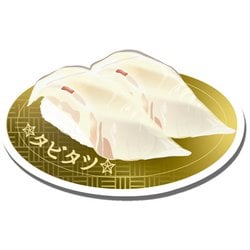 LTT004-05 [タビタツ ステッカー 鯛 たい タイ 握り 寿司 スーツケース 目印 日本 JAPAN 和柄]