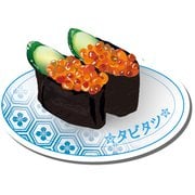 LTT004-06 [タビタツ ステッカー いくら イクラ 軍艦巻き 寿司 スーツケース 目印 日本 JAPAN 和柄]