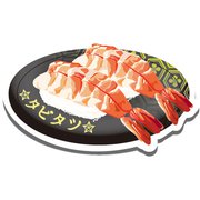 LTT004-08 [タビタツ ステッカー 海老 えび エビ 握り 寿司 スーツケース 目印 日本 JAPAN 和柄]