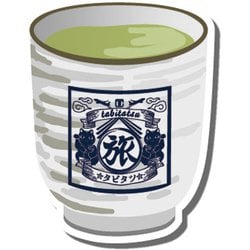 LTT004-09 [タビタツ ステッカー 湯呑 ゆのみ 茶碗 緑茶 日本茶 寿司屋 スーツケース 目印 日本 JAPAN 和柄]