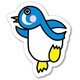 57341 [お菓子ステッカー ミニボーロ（ペンギン ぺんぎん） 大阪前田製菓]
