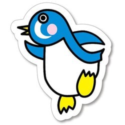 57341 [お菓子ステッカー ミニボーロ（ペンギン ぺんぎん） 大阪前田製菓]