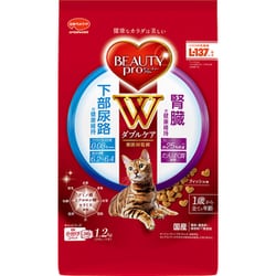 ビューティープロ キャット Wケア 下部尿路・腎臓の健康 [猫用 ドライフード 1.2kg（240g×5袋） 成猫用 総合栄養食]