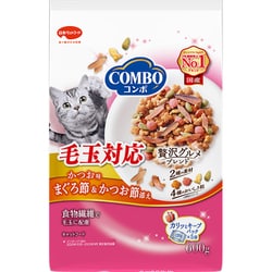 コンボ キャット 毛玉対応 かつお味・まぐろ節・かつお節添え [猫用 ドライフード 600g（120g×5袋） 成猫用 総合栄養食]