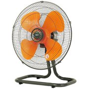 樹脂据置型工業扇 43.5cm 簡単組み立て 工具不要 省エネ 風量3段階 左右自動首振り 上下4ステップ オレンジ/ダークグレイ CFF435DPA