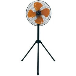 樹脂三脚型工業扇 43.5cm 簡単組み立て 工具不要 省エネ 風量3段階 高さ調節可 左右自動首振り オレンジ/ダークグレイ CFF435TPA