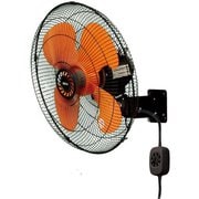 樹脂壁掛け型工業扇 43.5cm 省エネ 風量3段階 左右自動首振り 上下4ステップ オレンジ/ダークグレイ CFF435WPC