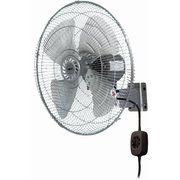 アルミ壁掛け型工業扇 45cm スピンナー固定方式 風量3段階 左右自動首振り シルバー CFF452WMC