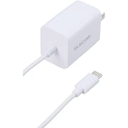 急速充電器 USB PD(パワーデリバリー)対応 USB-Cケーブル一体型 1.5m 20W 折りたたみプラグ ホワイト MPA-ACCP6920WH