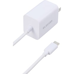 急速充電器 USB PD（パワーデリバリー）対応 USB-Cケーブル一体型 2.5m 20W 折りたたみプラグ ホワイト MPA-ACCP7020WH