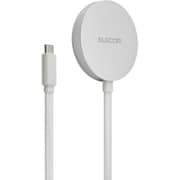 ワイヤレス充電器 Qi2対応 15W/7.5W/5W マグネット式 ケーブル一体型 1m シルバー W-MA05SV
