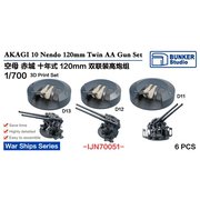BSTIJN70051 1/700 日本海軍 赤城用 十年式十二糎連装高角砲セット [プラモデル用パーツ]