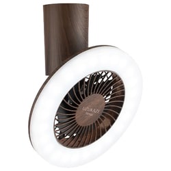 LEDファン付き小型シーリング 昼光色LED ブラウン木目柄 FCE-232BR