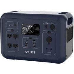 ポータブル電源 1008Wh AC出力 1200W/瞬間最大出力 2400W Navy リン酸鉄リチウムイオン充電池 PS-F1200-NV