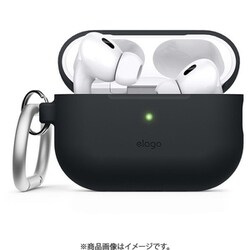 AirPods Pro 2用 ケース 耐衝撃 カラビナ付 ワイヤレス充電対応 ORIGINAL HANG ブラック EL_A2PCSSCOH_BK